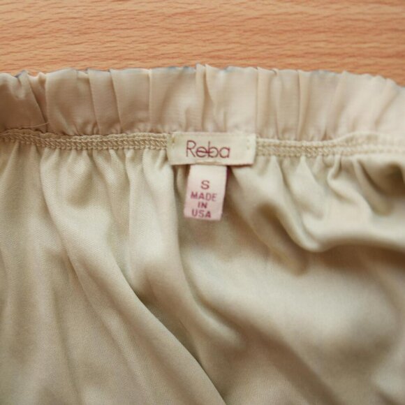 Boho Vintage Abstract Watercolor Maxi Skirt - Made in USA - Picture 3 of 5